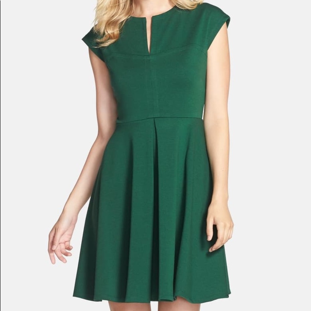 Gabby Skye Green Fit & Flare (16W)
